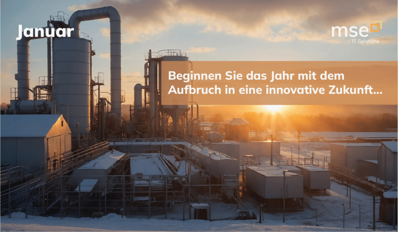 Januar-Motiv: "Beginnen Sie das Jahr mit dem Aufbruch in eine innovative Zukunft."