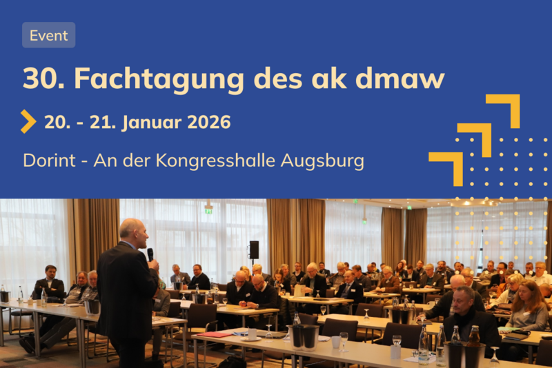 Ankündigung 30. ak dmaw-Fachtagung, 20. bis 21. Januar 2026